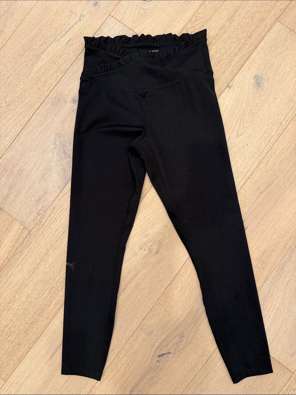 Sincerely Jules Black Ruffle Waist Leggings sz Large